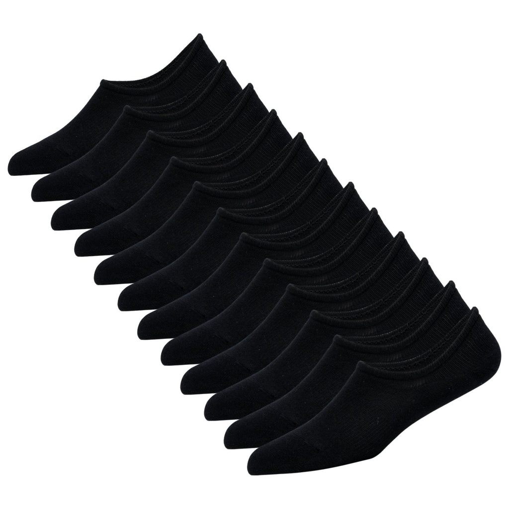 Jormatt Mens Cotton Low Cut No Show Socks With Non-Slip Grips, 6 Pairs 8 Pairs Black,6 Pairs 6-10 - BeesActive Australia