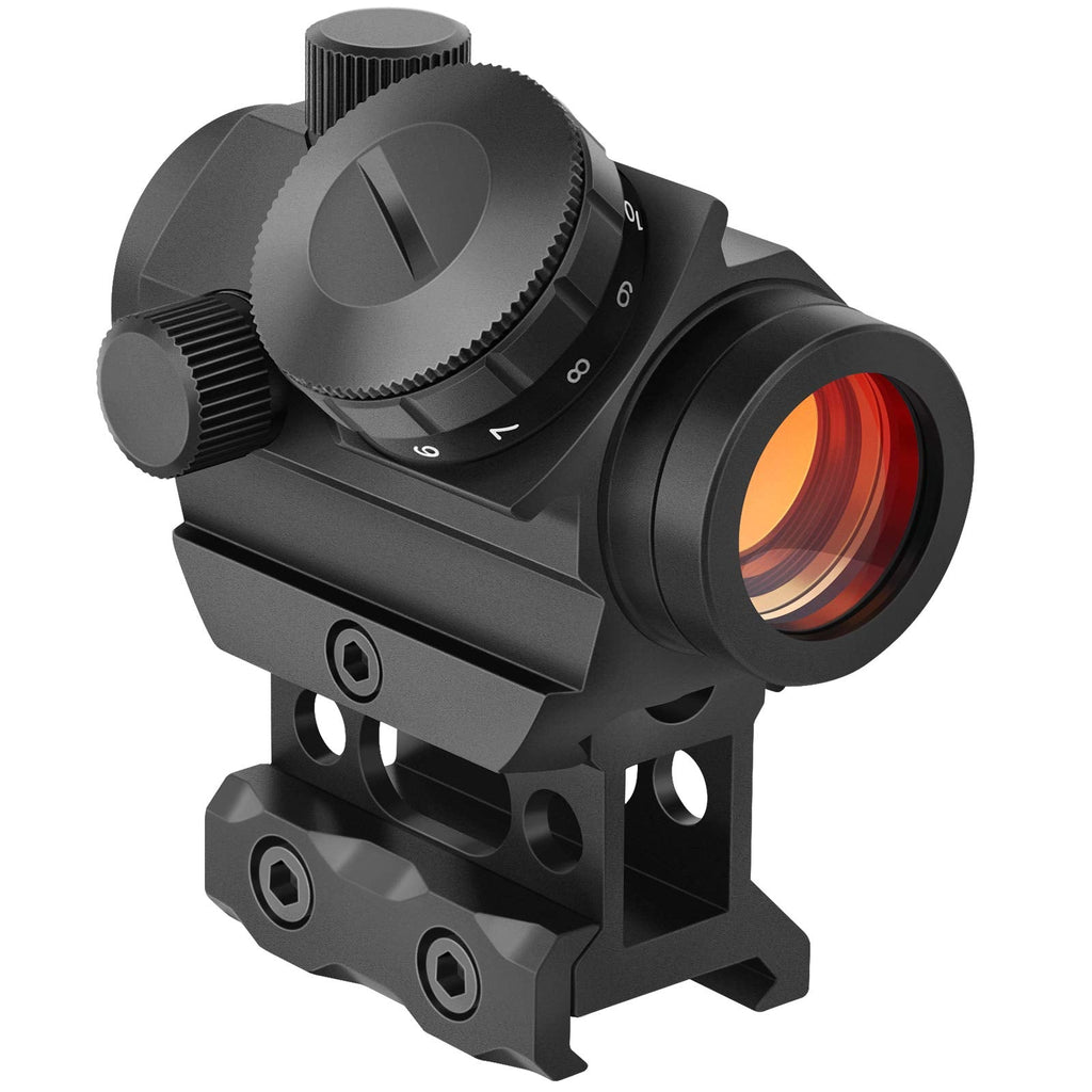 MidTen 2MOA Micro Red Dot Sight 1x25mm Reflex Sight Waterproof & Shockproof & Fog-Proof Red Dot Scope, Mini Riflescope with 1 inch Riser Mount, Black. - BeesActive Australia