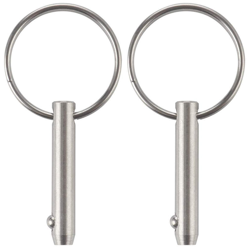 [AUSTRALIA] - VTurboWay 2 Pcs Quick Release Pin 1/4" Diameter, Usable Length 1", Full 316 Stainless Steel, Bimini Top Pin, Marine Hardware, All Parts are Made of 316 Stainless Steel 