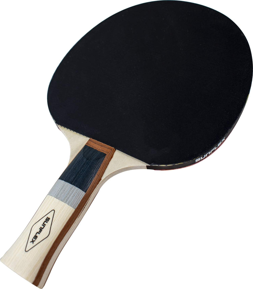 Sunflex Plus A13 Table Tennis Racket - Starter Ping Pong Bat for Training Wooden Handle with Ergo Grip - Smooth Rubber Racket with Inverted Pips Without Sponge - BeesActive Australia