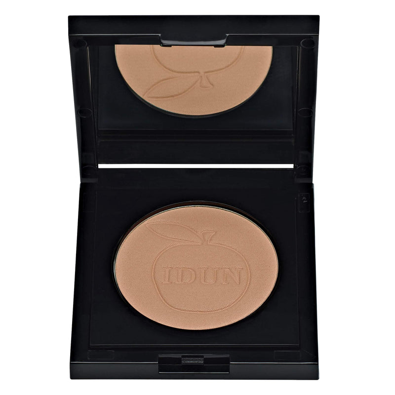 IDUN Minerals Finishing Pressed Powder, Fantastik - Light Coverage, Slight Mattifying Effect - Silky Velvet Finish - Enhances Foundation Coverage - 100% Vegan, Safe for Sensitive Skin - Tan, 0.12 oz - BeesActive Australia