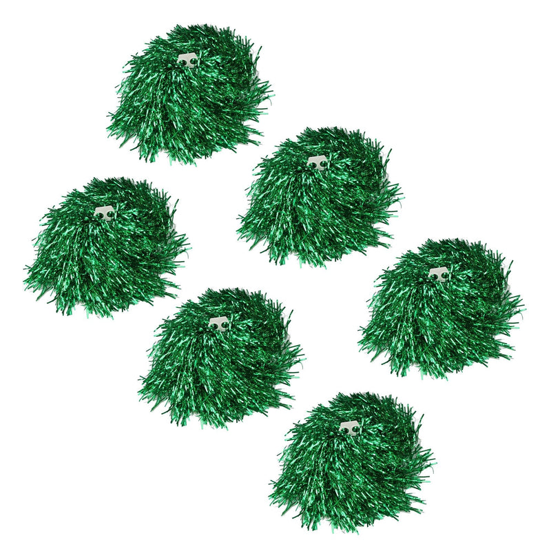 [AUSTRALIA] - H:oter 1 Pair Holes Handle Cheerleading Pom Poms Party Costume Accessory Sports Set, 0.04 LB/Pieces P3-3 PAIRS-GREEN 