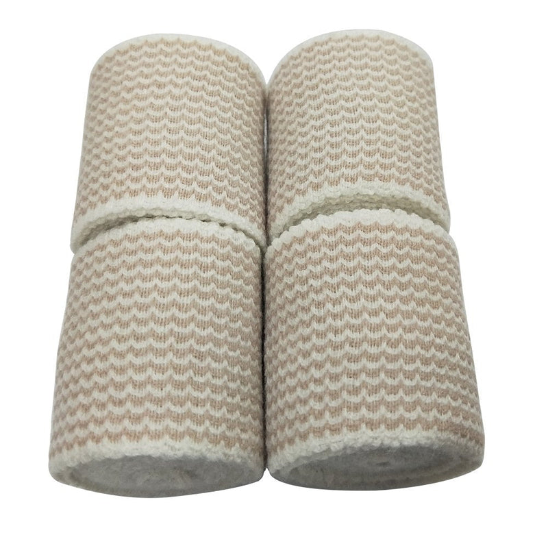 ZJCCTO Elastic Bandage 4 Pack. 2 Inches Wide x (13 to 15 ft. When Stretched) with Hook and Loop on Both Ends, Latex Free Bandage. Perfect Compression Wrap for Varicose Veins,Sprained Ankle - BeesActive Australia
