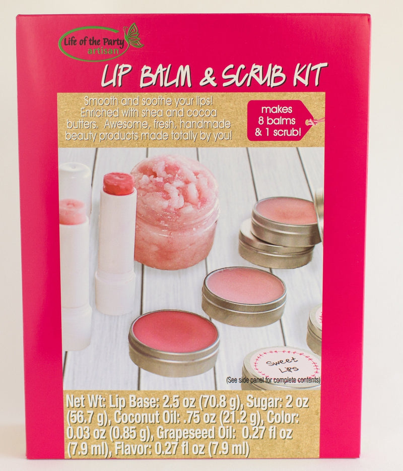 Life of the Party Lip Balm & Scrub Kit, Makes 8 balms and 1 Scrub, 2 Ounces - BeesActive Australia