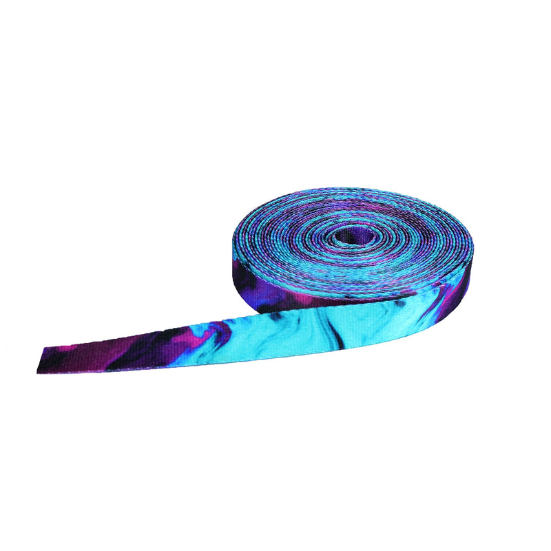 Strapworks Print Poly Webbing - Utility Strap For Outdoor Activities, Crafts, Dog Leashes - 1 Inch x 10 Yards,  5 Colorful Prints 1" X 10 Yards Wicked Purple - BeesActive Australia