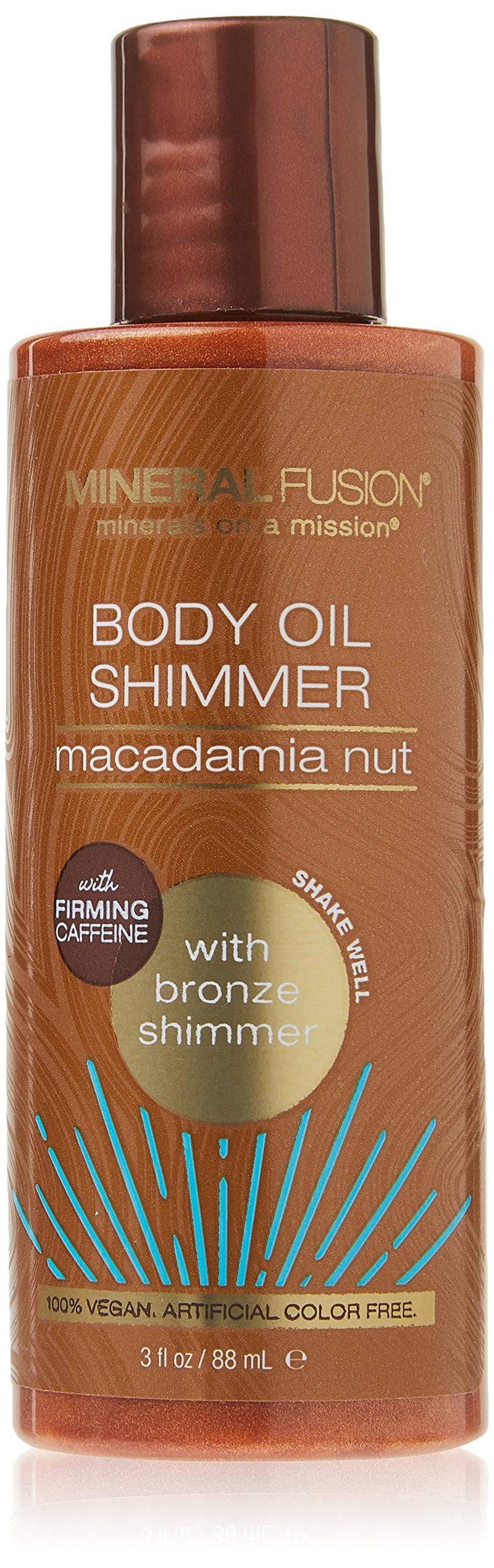Mineral Fusion Body Oil Macadamia Nut with Bronze Shimmer, Coconut,3.3 Fl Oz - BeesActive Australia