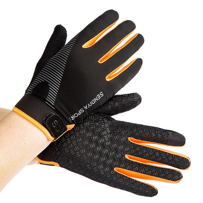 YHT Workout Gloves, Full Palm Protection & Extra Grip, Gym Fishing Fencing Gloves for Weight Lifting, Training, Fitness, Exercise (Men & Women) Orange Medium - BeesActive Australia