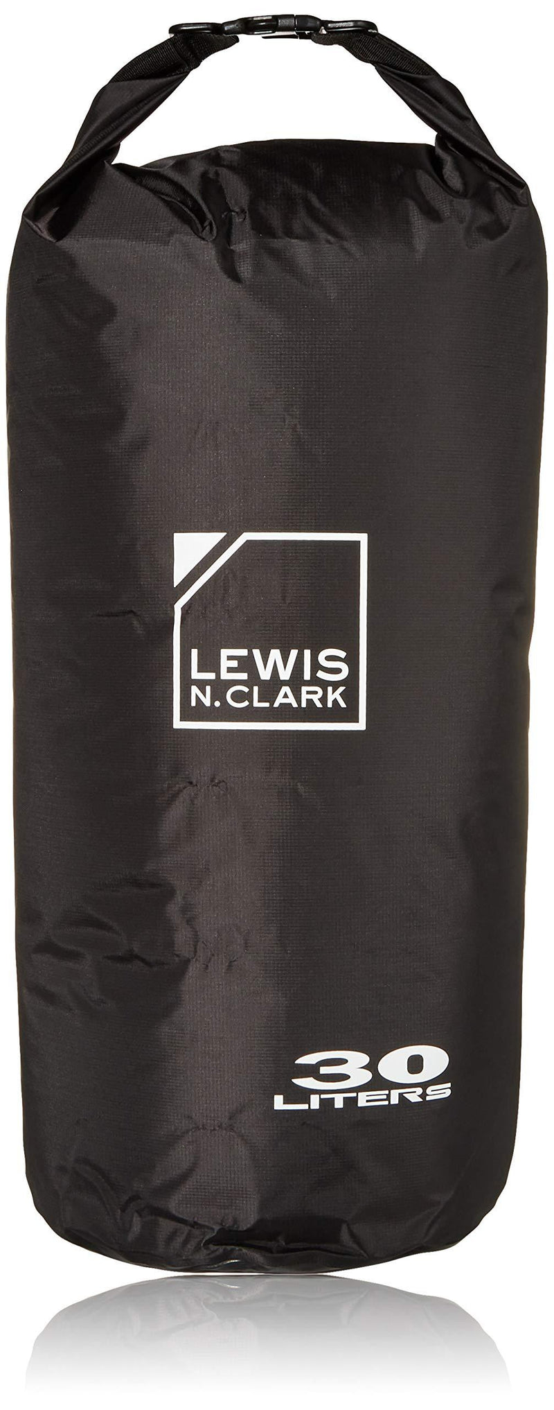[AUSTRALIA] - Lewis N. Clark Lightweight Waterproof Dry Bag for Women + Men Leakproof Lining, Rolltop Closure Black 30L 