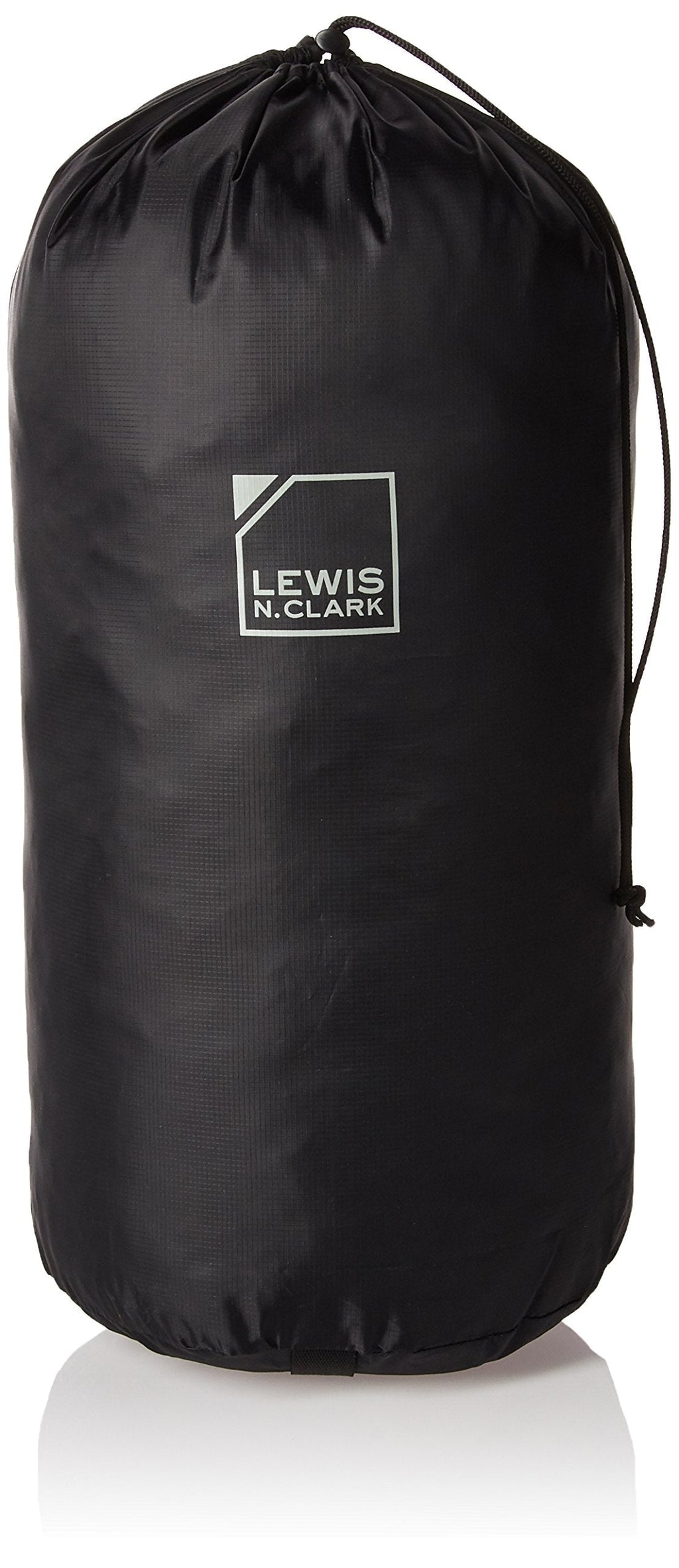Lewis N. Clark Lightweight Water Resistant Nylon Drawstring Stuff Sack for Sleeping Bag, Backpacking, Camping, Hiking & Outdoors, Black, 22x10 - BeesActive Australia