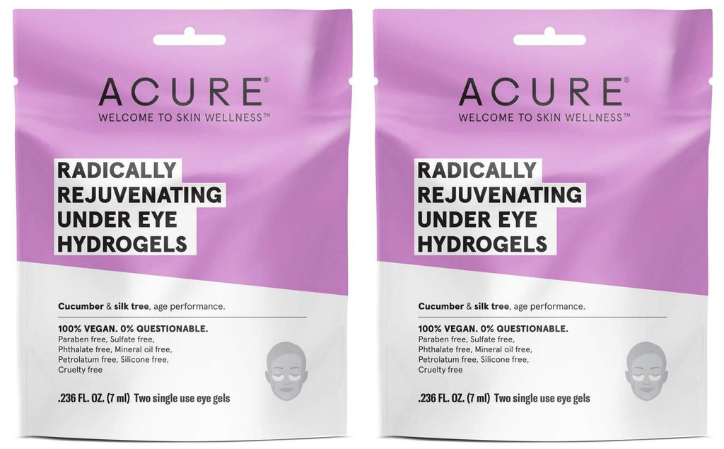 Acure Organics Radically Rejuvenating Under Eye Hydrogel Mask (Pack of 2) with Cucumber and Silk Tree, for Age Performance.236 fl. oz. - BeesActive Australia