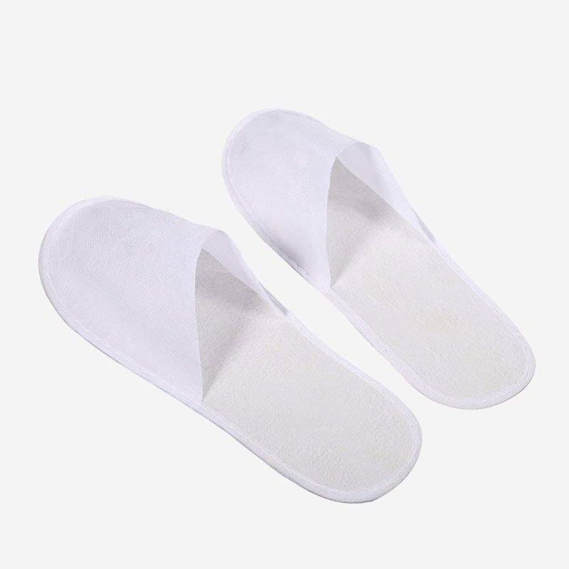 Fdit 10 Pairs/Lot Disposable Guest Slippers Travel Hotel Slippers SPA Slipper Shoes Comfortable White - BeesActive Australia
