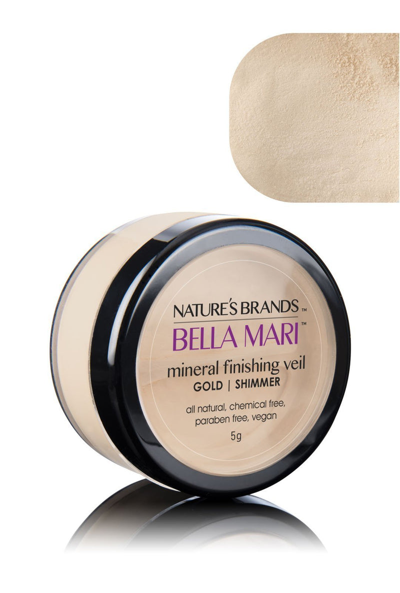 Bella Mari Natural Mineral Finishing Veil, Gold (Shimmer); 0.2oz Gold (Shimmer) - BeesActive Australia