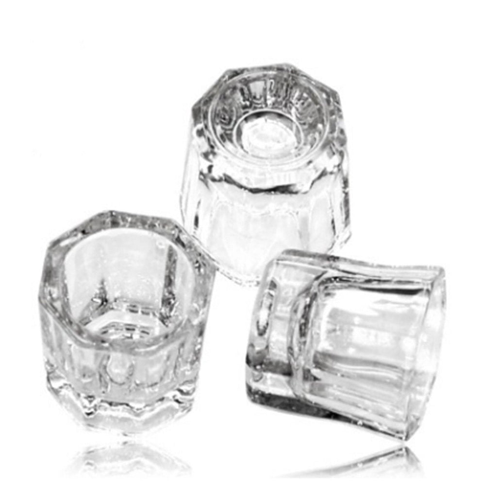 5 pcs Nail Art Acrylic Liquid Powder Dappen Dish Glass Crystal Cup Glassware Tools - BeesActive Australia