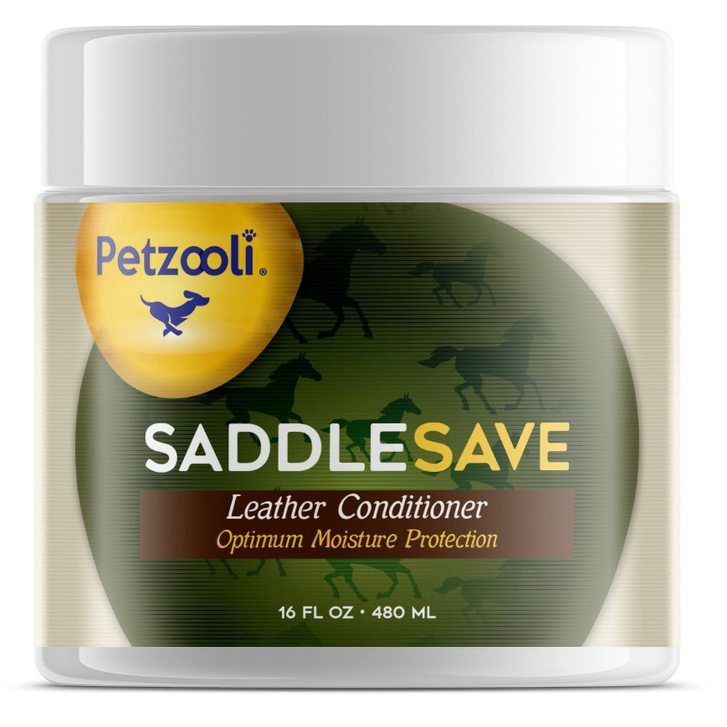 [AUSTRALIA] - Petzooli Saddle Save, Leather Conditioner for Saddles and Horse Accessories - 16oz Jar 