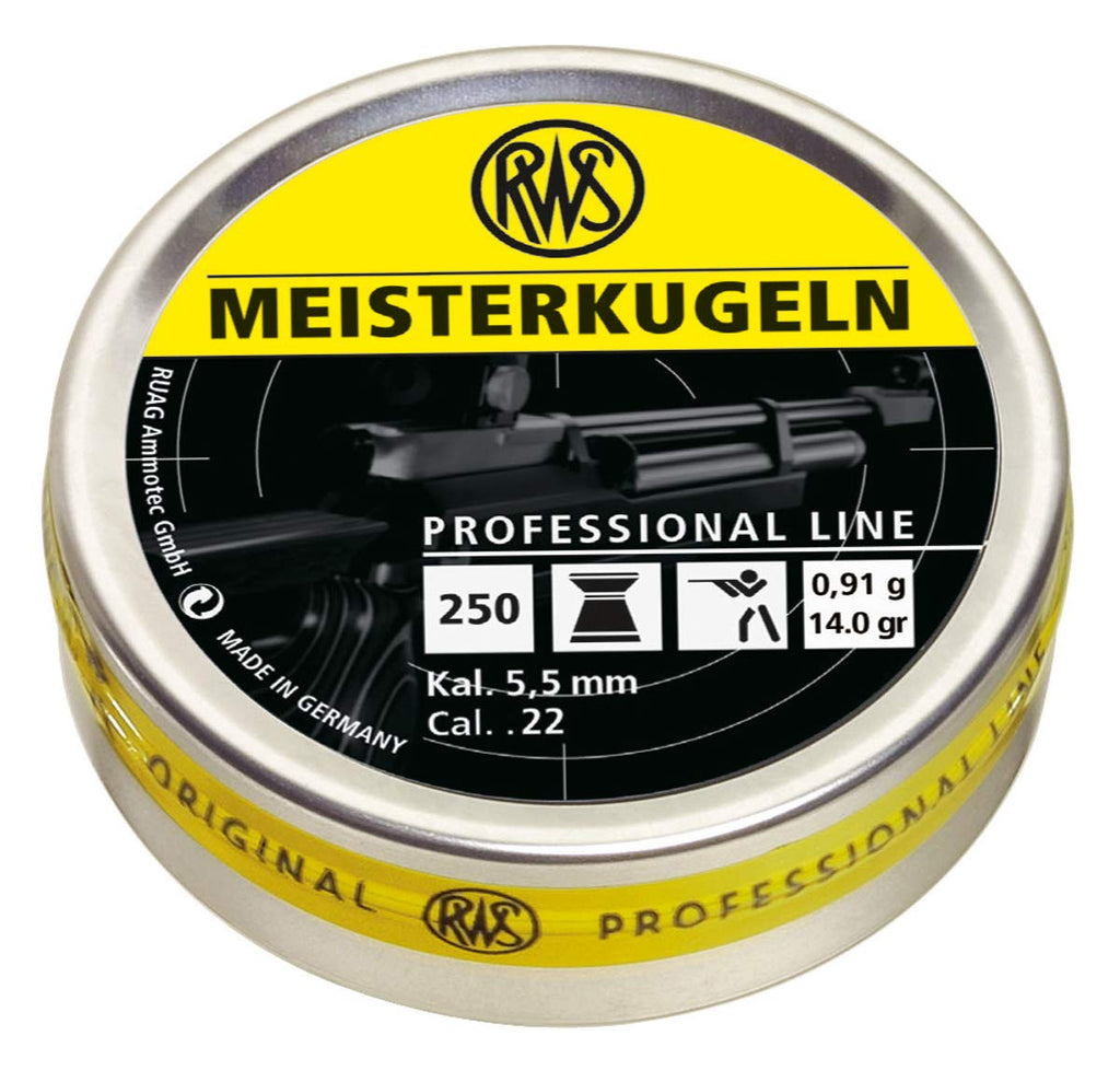 RWS Meisterkugeln Professional Line Precision Air Rifle Pellet Gun Pellets 250 .22 Caliber - BeesActive Australia