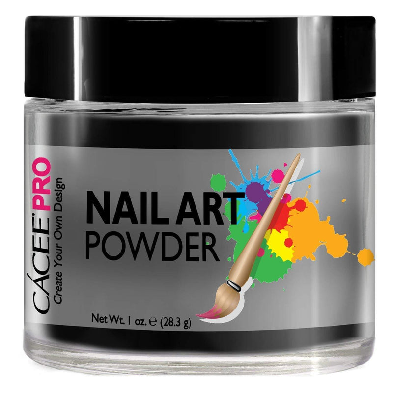 Acrylic Nails Color Acrylic Powder For Nail Art, 1oz Jar by Cacee, For Any Professional Acrylic Nail Kit, Premix of Pigments, Glitter, & Metallic Effects (Black #6) Black #6 - BeesActive Australia
