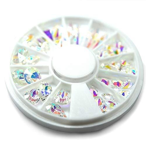 Rolabling 7 Styles Nail Art Rhinestone Decor Nail Art Tips Decoration Crystal Glitter Rhinestone Nail Accessories Tools (Color 06) Color 06 - BeesActive Australia