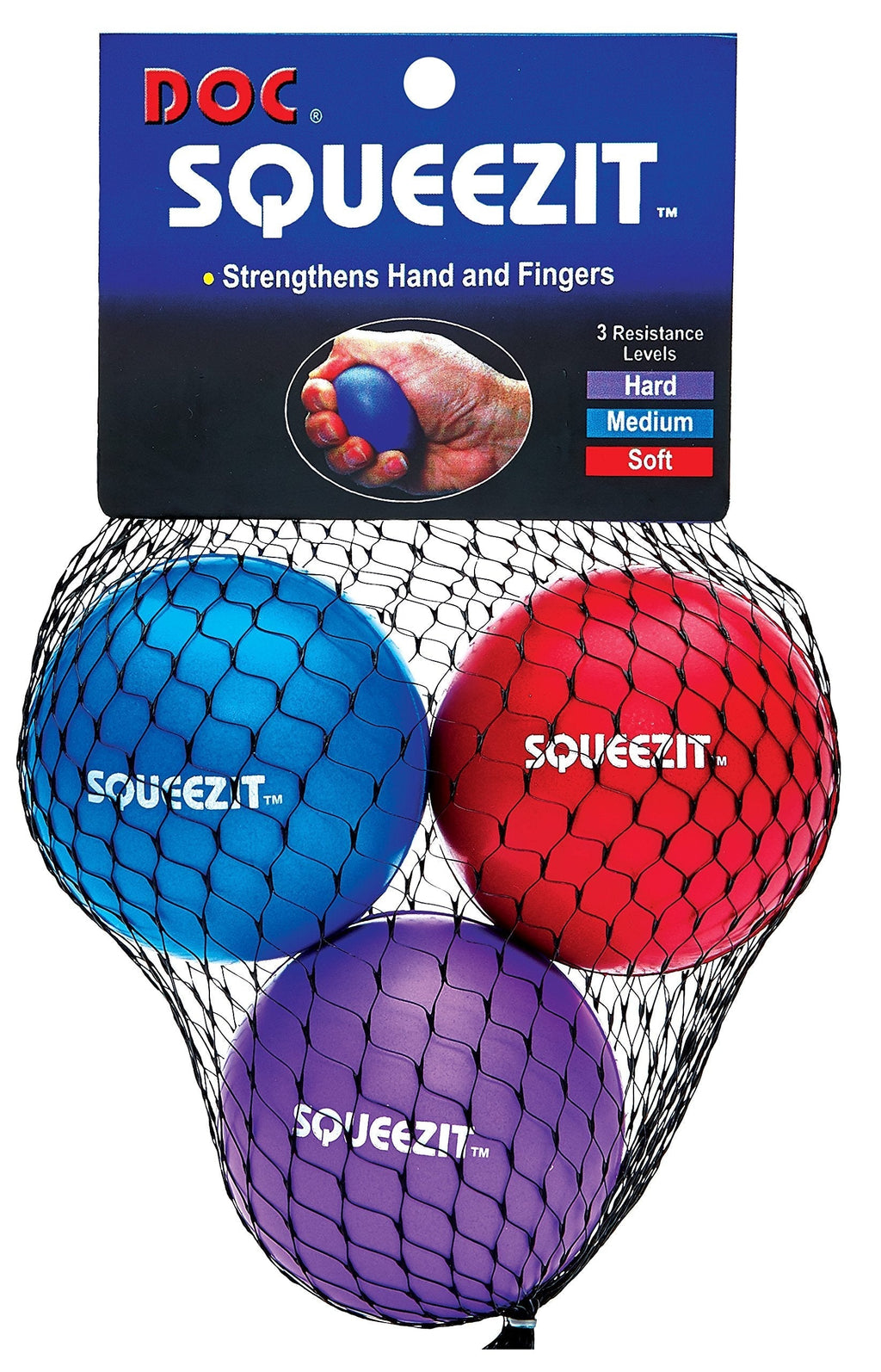 Unique Sports Tennis Elbow Therapy Squeeze-It Balls - 3 Resistance Levels - BeesActive Australia