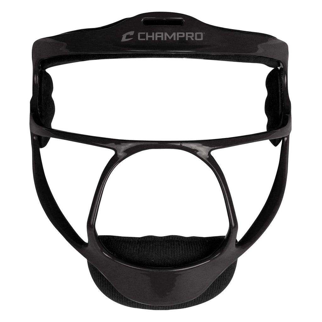 CHAMPRO Defensive Fielder Mask  Perfect for Softball, Teeball, Baseball, with sizes and colors for all ages Black Adult Magnesium Frame - BeesActive Australia