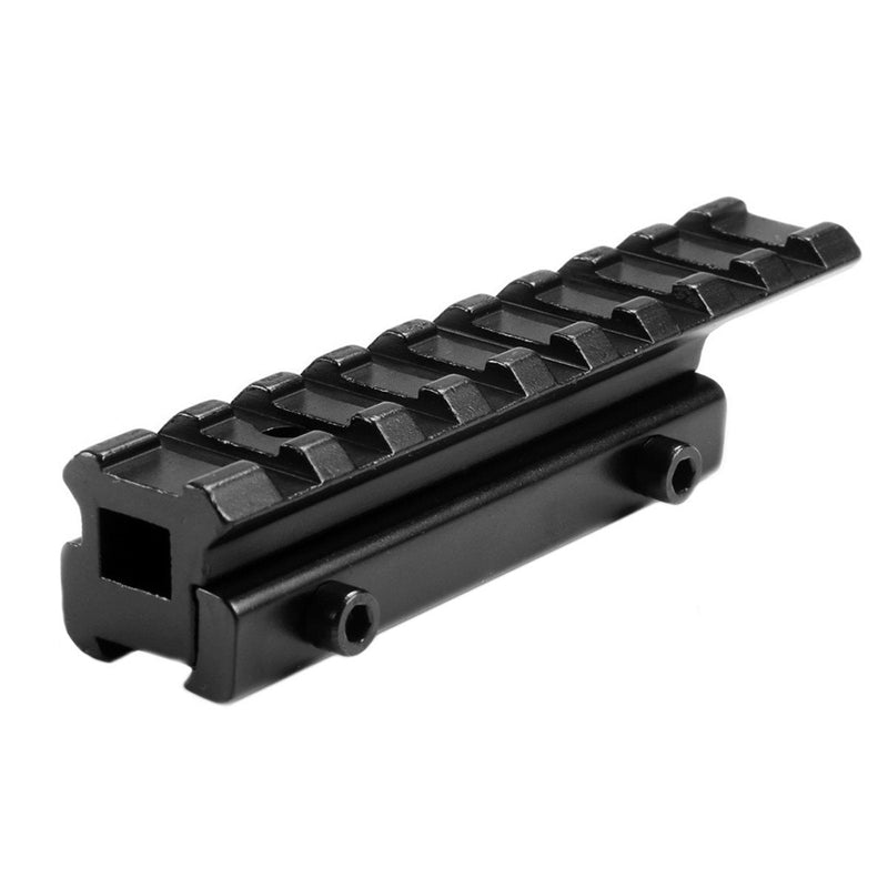 360 Tactical .22/Airgun 3/8" Dovetail to 7/8" Weaver Picatinny Rail See-Through Adapter Mount High Profile 9 Slots Pack of 1 - Rail Only - BeesActive Australia
