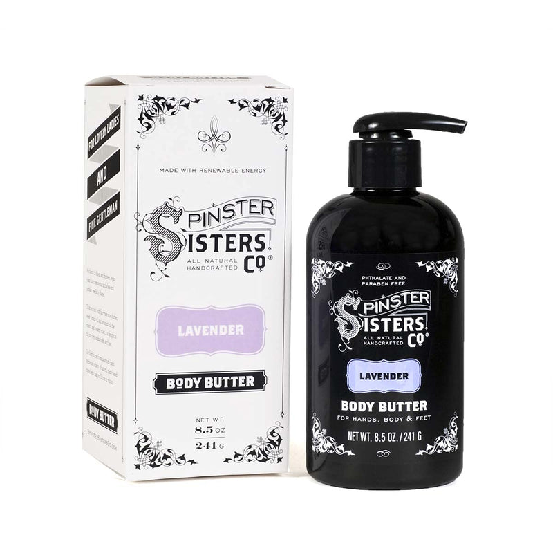 Spinster Sisters Body Butter Pump - Lavender – 8.5oz 8.5 Ounce - BeesActive Australia