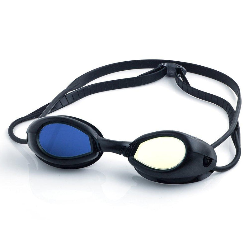 [AUSTRALIA] - LANE 4 Junior Swim Goggle – One-Piece Frame Soft Seals, Anti-Fog UV Protection, No Leaking Easy Adjustment Quick Fit Comfortable for Junior Children Kids A707 (Golden/Black) 