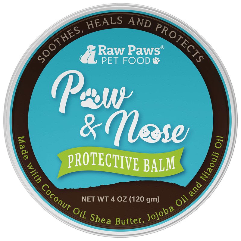 Raw Paws Pet Dog Paw Balm for Dogs & Cats, 4-oz - Natural Paw Balm Dogs - Cat Paw Balm - Paw Soother for Dogs - Paw Butter Balm for Dogs - Paw Cream for Dogs - Paw Pad Moisturizer - Paw Wax for Dogs - BeesActive Australia