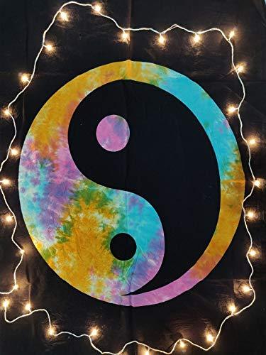 [AUSTRALIA] - ICC Multi Color Yin Yang Poster Tapestry Decoration Wall Decor Hanging Art Gift Tapestry Psychedelic Wall Hanging Hippie Hippy Dorm Decor Bohemian College Dorm 