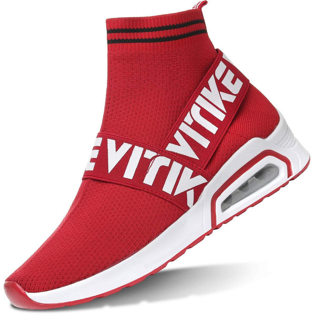 [AUSTRALIA] - VITIKE Women's Lightweight Walking Shoes Stylish Sock Sneakers 6 Air/Red 