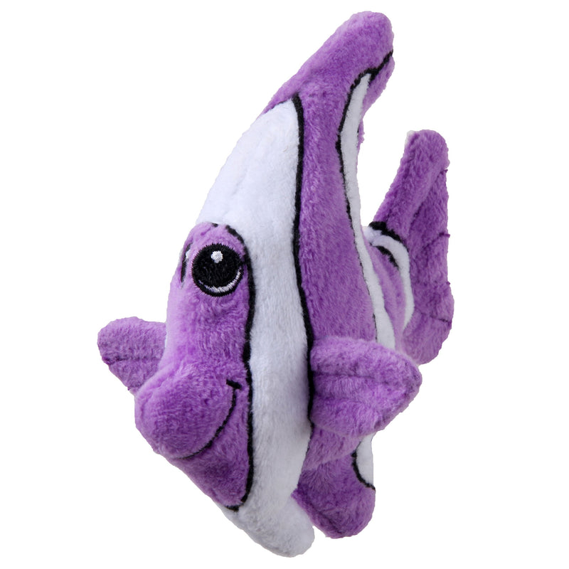 Snuggle Puppy Tender-Tuffs Tiny - Tough Plush Dog Toys for Puppies and Small Breeds - Stuffed Purple Angelfish with Puncture Resistant Squeaker - BeesActive Australia