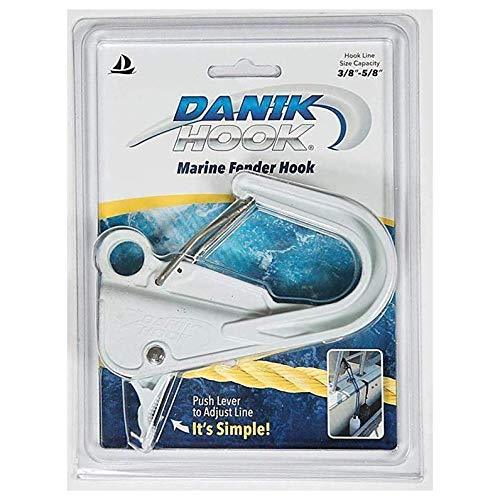 [AUSTRALIA] - Danik Hook Marine Fender Hanger Hook, High Strength Composite Anchor Clip, Knotless Anchor System, Easy to Use, Holds 500 lbs. White 