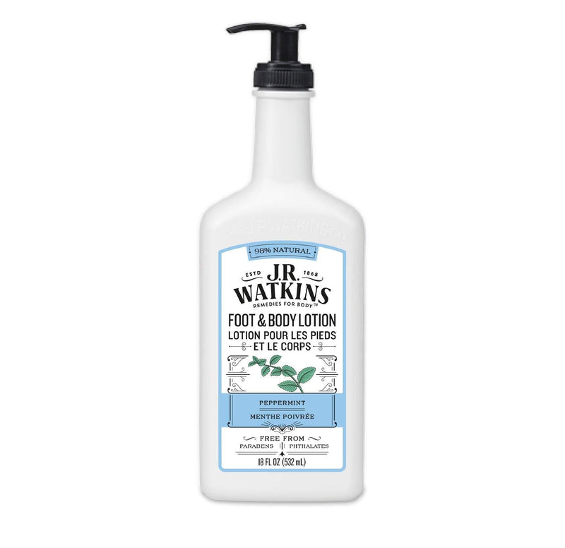 J.R. Watkins Rejuvenating Peppermint Foot and Body Lotion (Peppermint, 18 Ounce) - BeesActive Australia