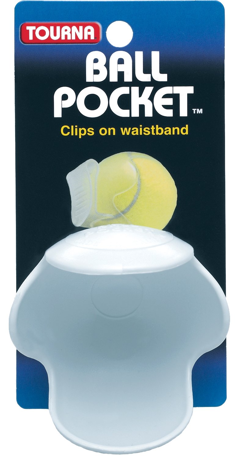 Tourna Ball Pocket Tennis Ball Waist Clip Holder-White - BeesActive Australia