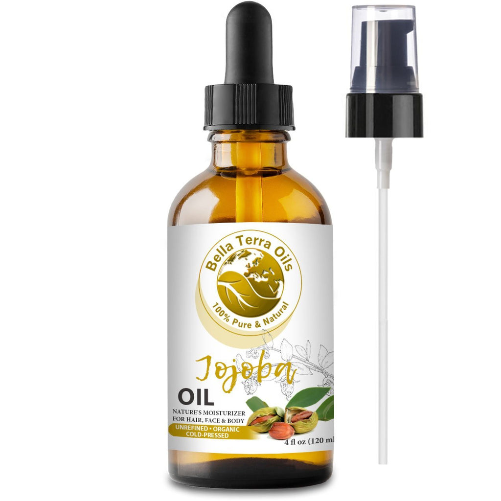 NEW Jojoba Oil. 4oz. Cold-pressed. Unrefined. Organic. 100% Pure. Anti-inflammatory. Hexane-free. Rejuvenates Skin. Softens Hair. Natural Moisturizer. For Hair, Skin, Nails, Beard, Stretch Marks. - BeesActive Australia