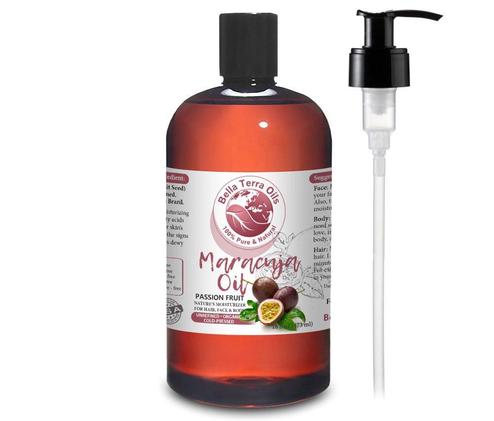 NEW Maracuja Oil (Passion Fruit). 16oz. Cold-pressed. Unrefined. Organic. 100% Pure. Non-GMO. Hexane-free. Fights Wrinkles. Softens Hair. Natural Moisturizer. For Hair, Skin, Beard, Stretch Marks. - BeesActive Australia