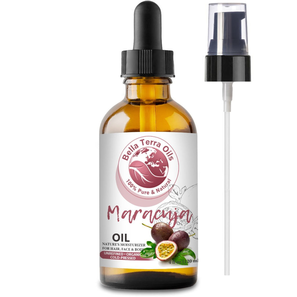 NEW Maracuja Oil (Passion Fruit). 4oz. Cold-pressed. Unrefined. Organic. 100% Pure. Non-GMO. Hexane-free. Fights Wrinkles. Softens Hair. Natural Moisturizer. For Hair, Skin, Beard, Stretch Marks. - BeesActive Australia