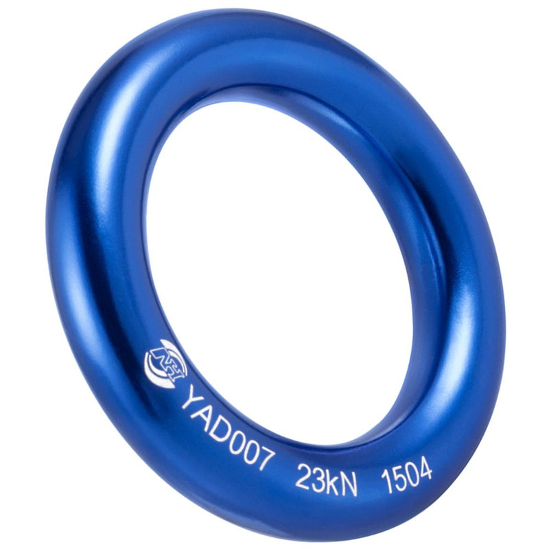 PROND Aluminum Rappel Ring, Climb Perfect Tension Aluminum Alloy O-Ring, 23KN Rappel Rings for Rock Climbing Arborist and Hammock Blue - 1 Pcs/Pack - BeesActive Australia