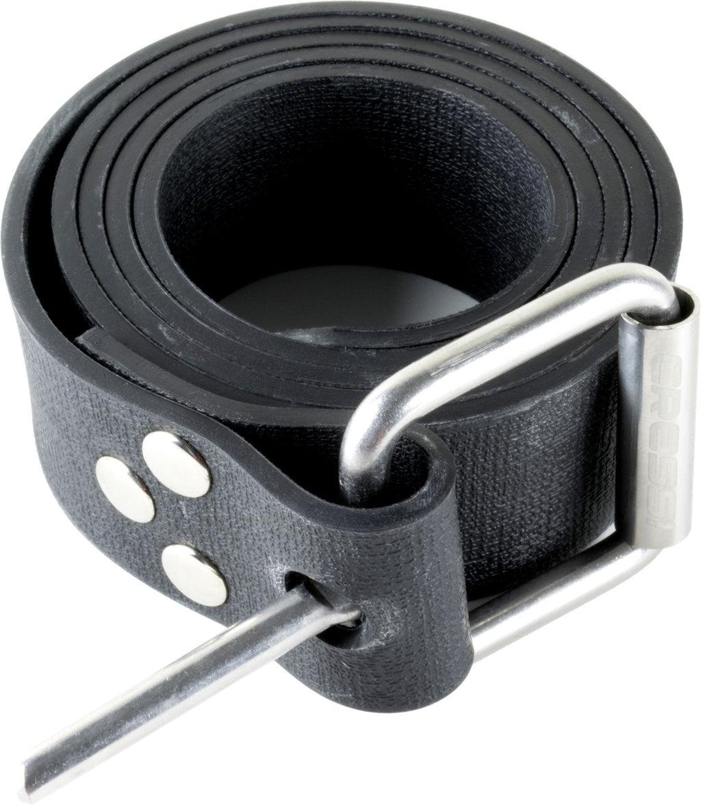 [AUSTRALIA] - Cressi Weight Belt for Free Diving, Spear Fishing | Marseillaise - Nylon - Quick-Release Buckle Quality Since 1946 Black Premium Marseillaise Rubber Belt (Black) 