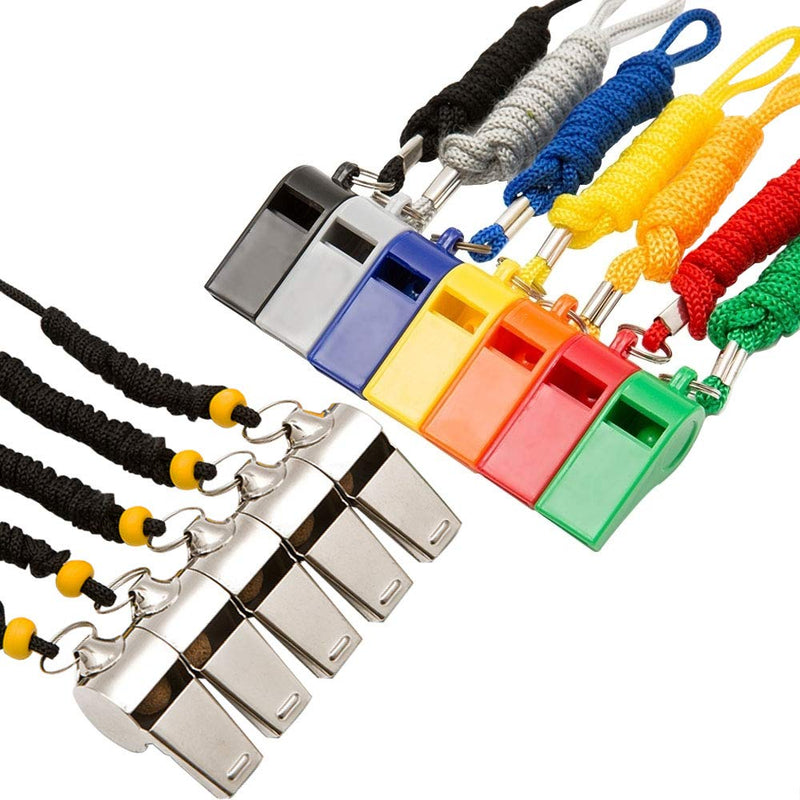 Hipat Whistle, 12 Packs Sports Whistles with Lanyard, Loud Crisp Sound Whistle Bulk Ideal for Coaches, Referees, and Officials - BeesActive Australia