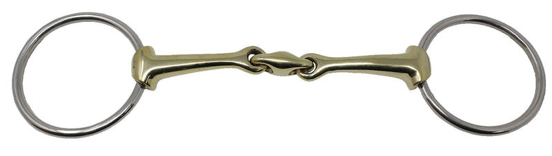 [AUSTRALIA] - Professional Equine Loose Ring Snaffle PINCHLESS Lozenge Dog Bone SS Copper 6" Horse BIT 35558D 