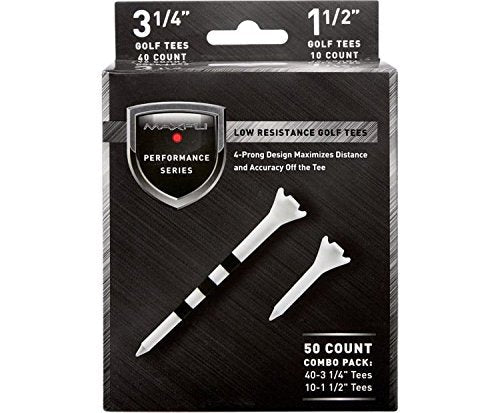 Maxfli Performance Series Low Resistance 3.25" & 1.5" White Golf Tees - 50 Pack - BeesActive Australia