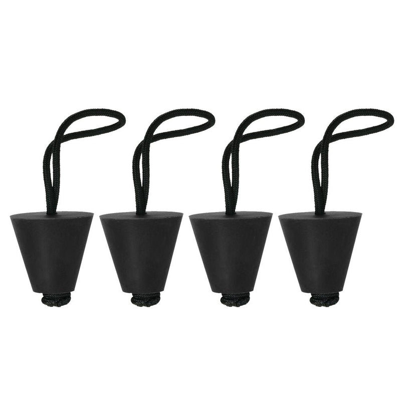 Lixada Best Universal Kayak Scupper Plug Kit Kayak Scupper Plug Kit Canoe Drain Holes Stopper Bung - 4/6/8 Packs Black x 4packs - BeesActive Australia