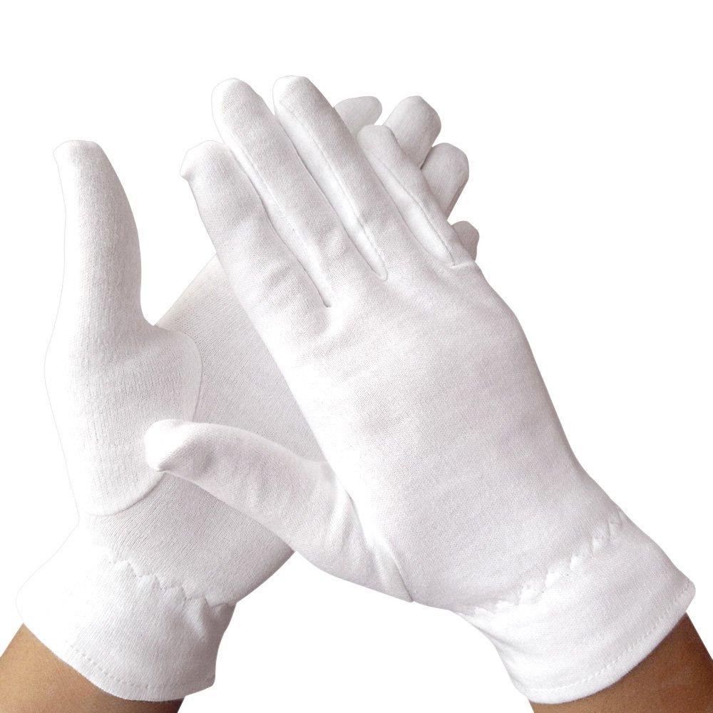 Dermrelief Cotton Gloves - for Beauty, Dry Hands, Eczema, Dermatitis and Psoriasis (Medium, 3 Pairs) Medium - BeesActive Australia