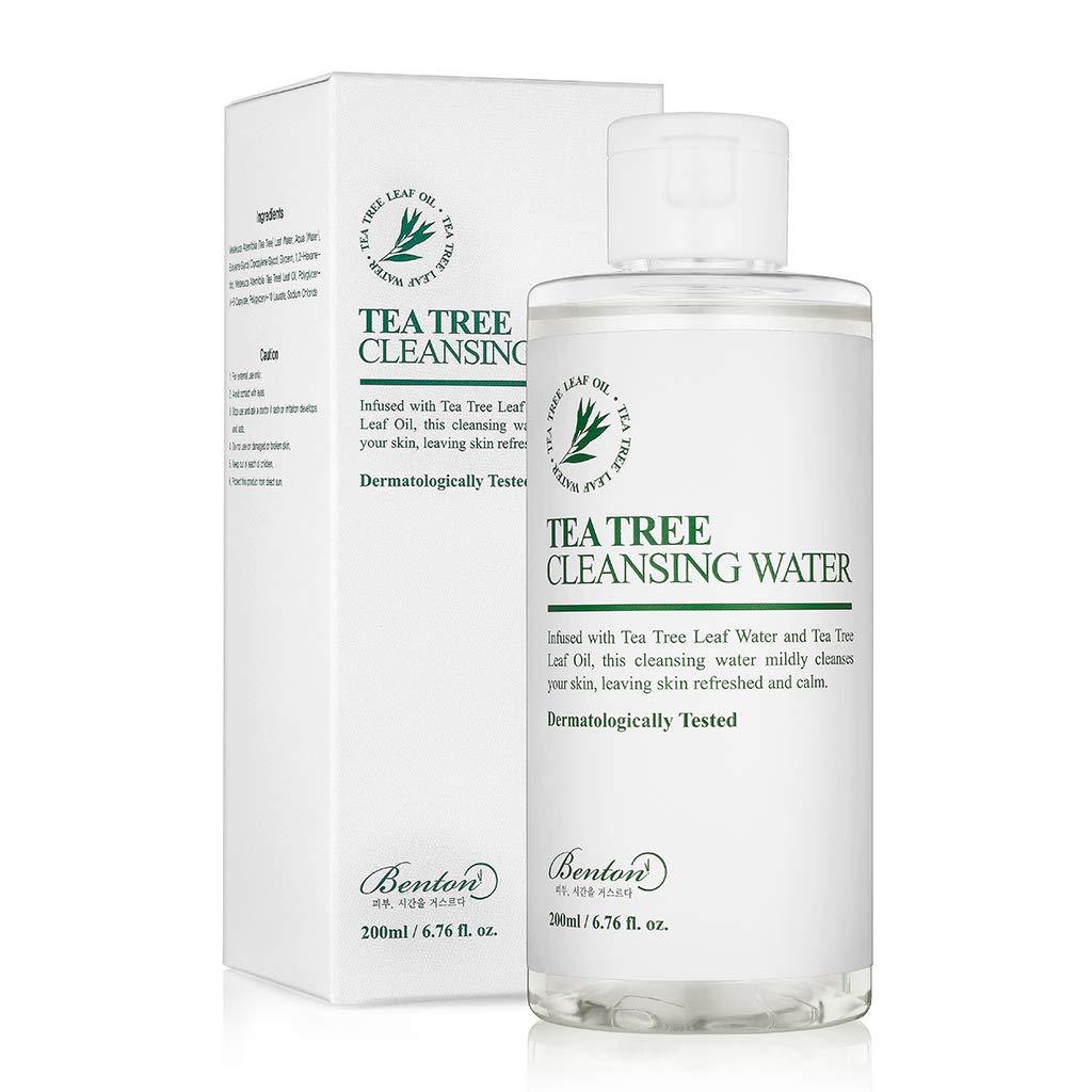 BENTON Tea Tree Cleansing Water 200ml (6.76 fl.oz.) - Contains 70% Tea Tree Leaf Water & Oil, Removes Heavy Makeup without Skin Irritation for Sensitive Oily Skin, Sebum Control, Soothing & Hydrating - BeesActive Australia