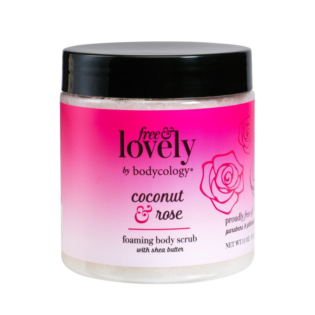 bodycology Free & Lovely Coconut & Rose Foaming Scrub 10.5 fl oz, pack of 1 - BeesActive Australia