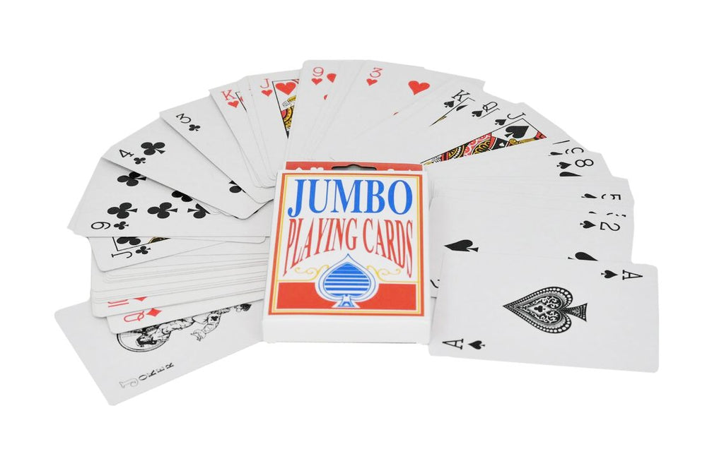 Home-X Jumbo Playing Cards | 3.5 x 5 Inch Plastic Coated Cards - BeesActive Australia