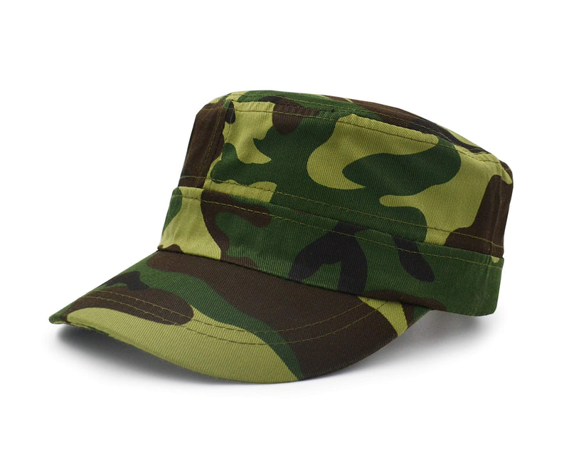 UltraKey Flat Top Baseball Cap, Men Women Cotton Baseball Twill Army Millitary Hat Cap Green - BeesActive Australia