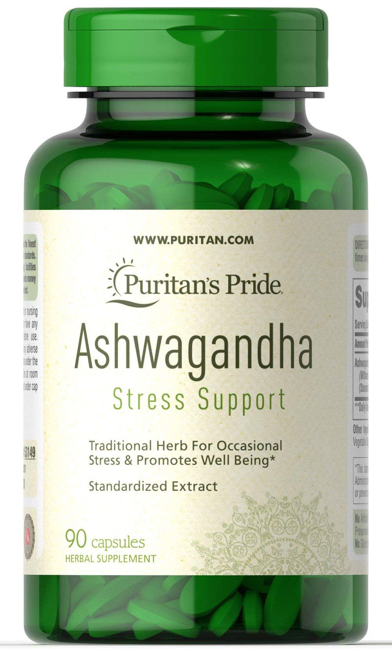 Ashwagandha Root Extract 750mg Ayurvedic Stress Support Herb, 90 vegi caps by Puritan's Pride® 90 Count (Pack of 1) - BeesActive Australia