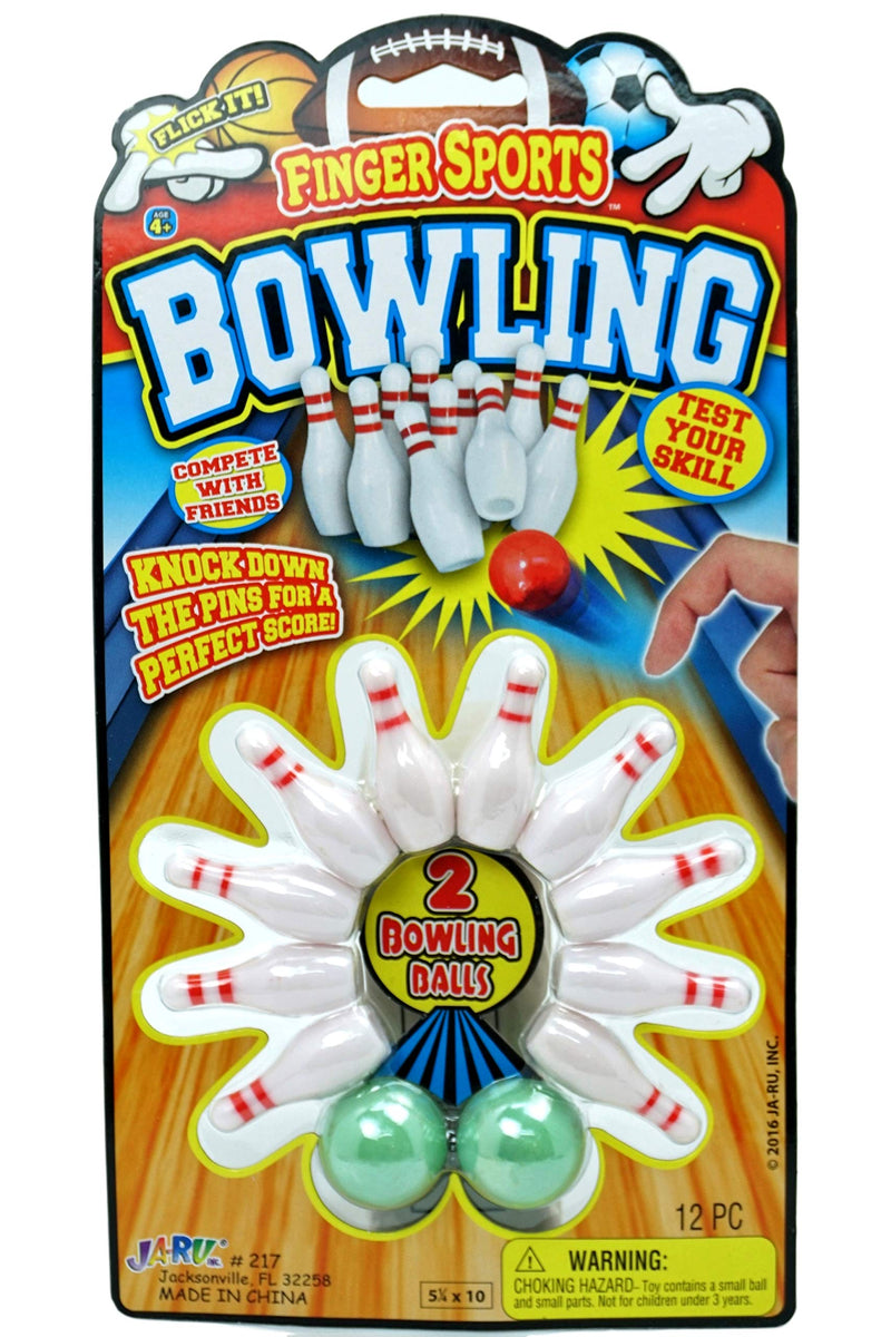 Finger Bowling Game Set (Pack of 1 Set) Miniature Sports Small Bowling Game Pocket Size | Mini Bowling Table Set for Kids | Item #217-1A - BeesActive Australia