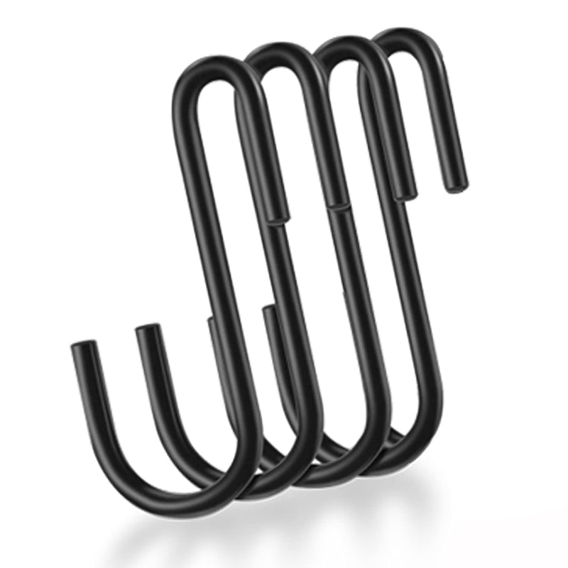 24 Pack Black S Shaped Hooks Small Hanging Hangers for Bathroom Bedroom Office Kitchen Garden - BeesActive Australia